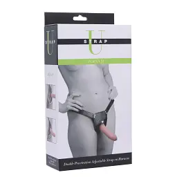Подвійний страпон Strap U Plena II Double Penetration Adjustable Strap on, 17,8 см - мініатюра 4