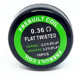 Комплект спіралей PREBUILT Flat Twisted Coil 0.36 10 шт Ом (bs066) - мініатюра 2