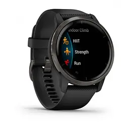 Смарт-годинник Garmin Venu 2 Slate Stainless Steel Bezel with Black Case and Silicone Band (010-02430-11/01) - мініатюра 2