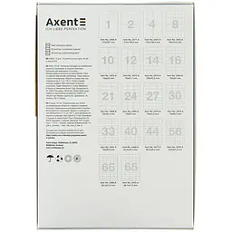 Уцінка. Етикетки з клейким шаром Axent 2478-A 100 аркушів A4 52.5x21.2 мм - мініатюра 2