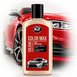 Кремовий поліроль кузова K2 Color Max приховує подряпини, що підсилює Червоний колір 250 мл (K020RED)