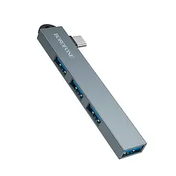 Переходник BOROFONE Hoco 4-in-1 converter (Type-C to USB2.0*3+USB3.0) FH1A |5Gbps|