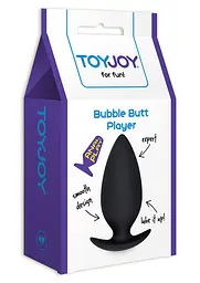 Силіконова анальна пробка Toy Joy Bubble Butt Player 10,5 см (чорний) - мініатюра 8