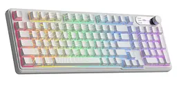 Клавіатура MageGee GK960 RGB Wireless (6971969729056) White Topographic (G-000004399)