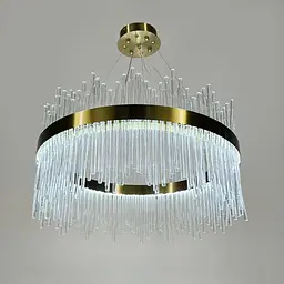 Підвісна LED люстра у вишуканому латунному каркасі Ø 60 см | Арт. J 881-600 AB | Line F - мініатюра 3