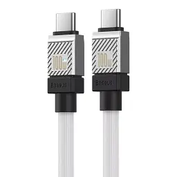 Кабель Baseus CoolPlay Series Fast Charging Cable Type-C to Type-C 100W 2m CAKW000302 White - мініатюра 3