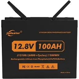Акумулятор JSDsolar LiFePO4 12V [12.8V/100Ah/1280Wh] [JSDS12100LED] [152899] - мініатюра 4