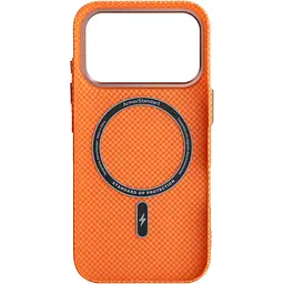 Чохол ArmorStandart LikeCarbon2 SE MagCase для Apple iPhone 17 Pro Kevlar Orange Rose Gold (ARM89168) [156302] - мініатюра 2