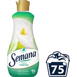 Кондиціонер для тканин Semana Extra Fresh Clear Breeze 1500 мл 75 циклів прання (3800024048425)