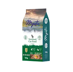 Сухий корм для стерилізованих котів беззерновий Mystic 15 кг - лосось ( ціна за 1 кг)