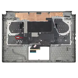 Верхня кришка для Asus ROG GU502GV GX502GV, RU/UA, (Чорний, топкейс+клавіатура, 20pin підсвічування, Оригінал) - мініатюра 2