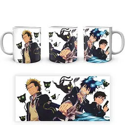 Кухоль GeekLand Blue Exorcist Синій Екзорцист Рін Юкіо Рюдзі BE 02.16 330 мл білий - мініатюра 4