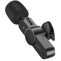 Петличний бездротовий мікрофон Borofone BFK12 Trophy lavalier Type-C Black - мініатюра 5
