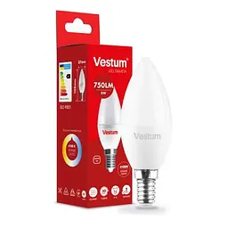 Лампочка Vestum C37 8W 4100K 220V E14 (1-VS-1311) - мініатюра 2