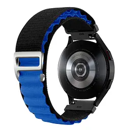 Браслет NormalCloth Wave Samsung Galaxy Watch 6 Classic 43mm 6 Classic 47mm - чорно-синій ширина кріплення 20мм нейлоновий Watchbands (W45-7WB77955698) - мініатюра 3