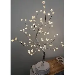Лампа настільна XPRO NNG-06 LED Дерево сріблястий кристал тепле світло (44898-NNG-06_323) - мініатюра 2