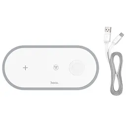 Зарядний пристрій бездротовий HOCO CW-24QI Handsome 3in1 10W - мініатюра 3