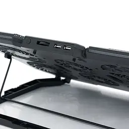 Підставка для ноутбука IceCoorel N6, 14-18", 4*95mm 1200±10% RPM + 2*70mm 2500±10 %RPM, 2xUSB2.0 + підставка для мобільного телефону - мініатюра 3
