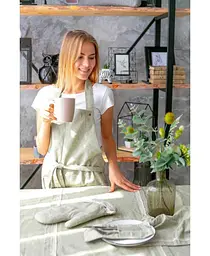 Ранер 140х40 см HYGGE Boa (хаки) 100% бавовна (013654) - мініатюра 3