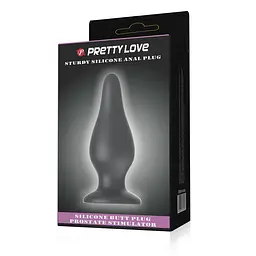 Анальна пробка Pretty Love Sturdy Silicone Anal Plug 15.4 см (чорний) - мініатюра 6