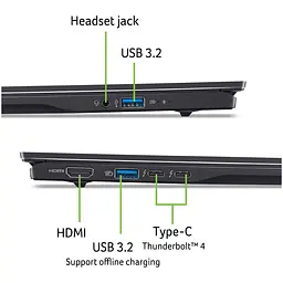 Ноутбук Acer Swift 16 AI SF16-51-737T Ultra 7 258V la 48GHz, 32GB LPDDR5X, 1TB, Arc 140V, Windows 11 Home - мініатюра 14