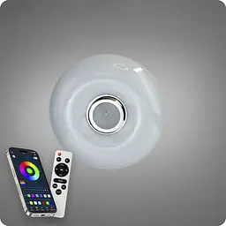 Люстра світлодіодна 517 Dlight RGB з пультом і колонкою 70Вт Білий (02161) - мініатюра 8