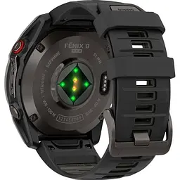 Смарт-годинник Garmin Fenix 8 Pro AMOLED Sapphire 51mm Carbon Gray DLC Titanium with Black/Pebble Gray Silicone Band (010-03199-00/01) [145029] - мініатюра 6