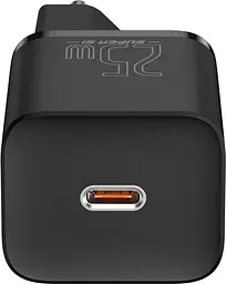 МЗП Baseus Super Si Quick Charger with Mini Cable Type-C to Type-C 3A 25W EU Sets Black - мініатюра 2