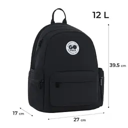 Рюкзак шкільний GoPack Education Teens 2510M чорний (GO26-2510M-1) - мініатюра 12