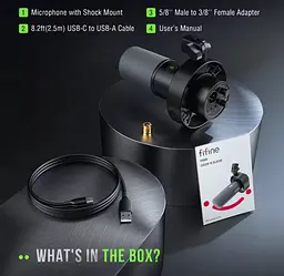 Мікрофон Fifine K688 BLACK - мініатюра 6