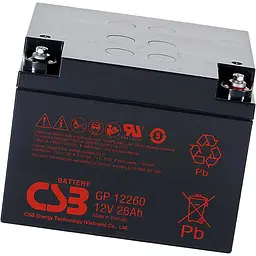 Акумулятор CSB AGM 12V (12V/26Ah/312Wh) (GP12260) [109735] - мініатюра 3