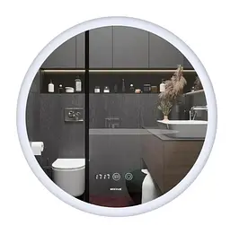 Дзеркало Mixxus PLAIN MC10-80 з LED Touch, Anti-fog, димером, регулюванням яскравості, годинником (MI6932) - мініатюра 1