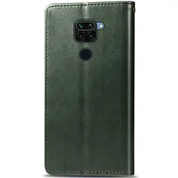 Шкіряний чохол-книжка GETMAN Gallant (PU) для Xiaomi Redmi Note 9 / Redmi 10X Зелений - мініатюра 2