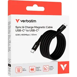 Дата кабель USB-C to USB-C 1.2m Magnetic 60W black Verbatim (31859) - мініатюра 3