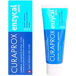Уцінка. Зубна паста Curaprox Enzycal Zero ферментна без фтору 75 мл 