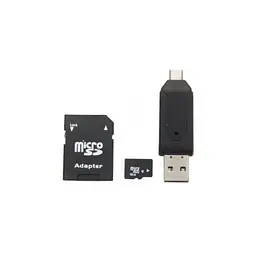 Картрідер зчитувач карт пам'яті STLab U-375 OTG зовнішній 2 інтерфейс USB + Micro-USB чорний - мініатюра 6