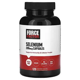 Селен Selenium 200 mcg 120 растительных капсул Force Factor vit0004972