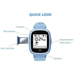 Дитячий смарт-годинник Kids SM LT30 GPS+IP65 Blue - мініатюра 4
