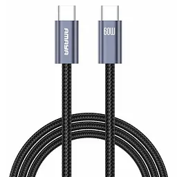 Дата кабель Amaya CC62 Type-C to Type-C 60W (2m) Gray