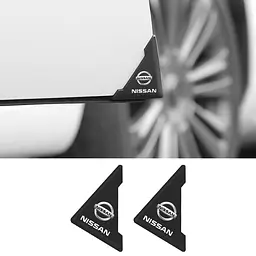 Захист кутів дверей Nissan 2 шт Гумові 45х58х47 мм на скотчі Чорні Посилені (протиударні чохли від сколів)