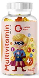 Мультивітаміни для дітей Multivitamin 60 желейних пастилок Грін Віза