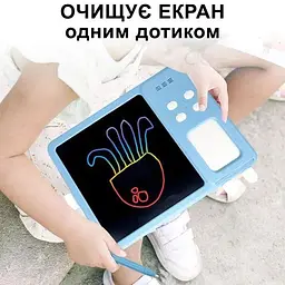 Планшет для малювання з навчальними карточками S5 Blue - мініатюра 5