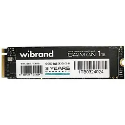 Твердотільний накопичувач SSD 1Tb, Caiman, PCI-E 3.0 x4, M.2 2280, 3D TLC, 1600/1400 МБ/с Wibrand teh0019752