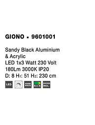 Підвісний світильник Giono Nova Luce 9601001 - мініатюра 5