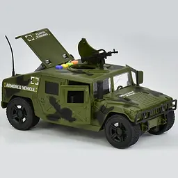 Дитяча Військова машинка Бронеавтомобіль Хаммер Hummer зі Звуком і Світом 1:16 - мініатюра 3