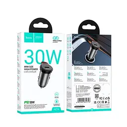 АЗП HOCO NZ16 Rigorous single port PD30W Metal Grey - мініатюра 5