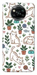 TPU чохол Demsky Cats pattern для Xiaomi Poco X3 NFC / Poco X3 Pro