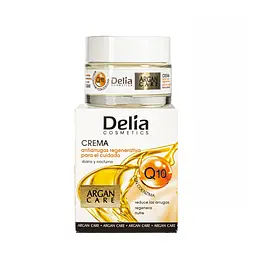 Крем для обличчя проти зморшок з коензимом Q10 регенеруючий Delia Cosmetics Argan Care