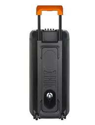 Колонка портативна акумуляторна Bluetooth 8"х2 потужність 100Вт з мікрофоном радіо пульт та світломузикою UKC NDR-1097 - мініатюра 4