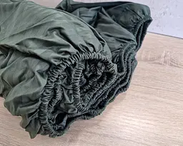 Простирадло на резинці LARA сатин-страйп LUX green d13183 180х200х25 - мініатюра 6